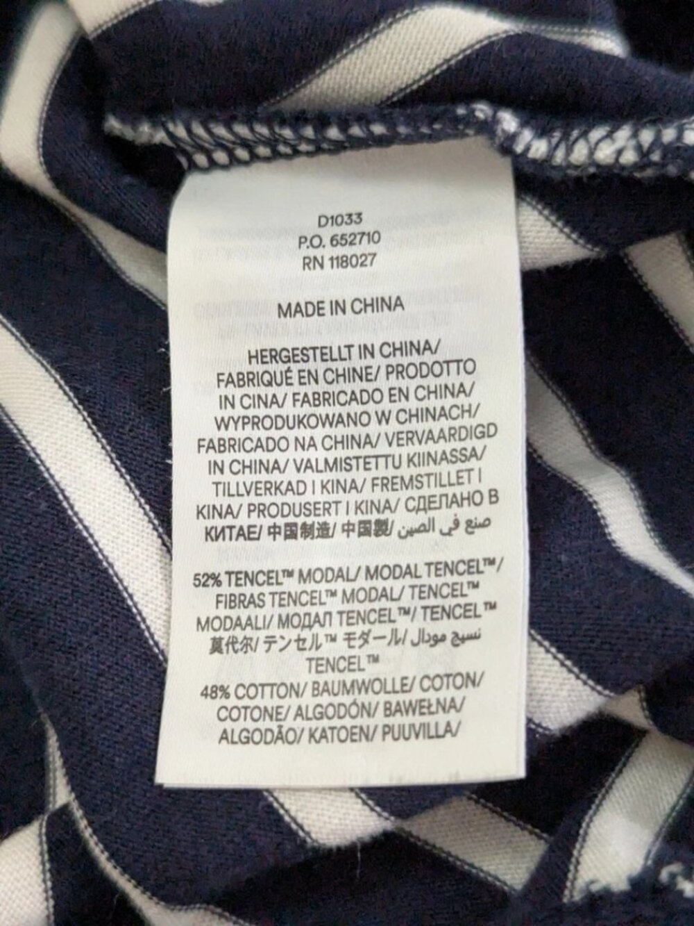 BODEN Marcia Stripe Midi Shirt Dress Navy White Button Up Long Sleeve 8R NWOT - Picture 14 of 14